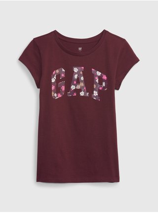 Vínové holčičí tričko GAP