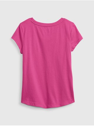Tmavě růžové holčičí tričko GAP 