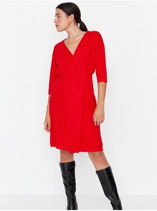 Mikinové a svetrové šaty pre ženy Trendyol - červená