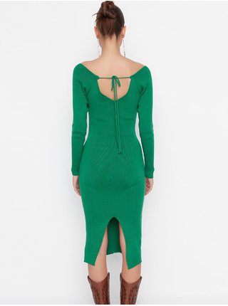 Mikinové a svetrové šaty pre ženy Trendyol - zelená