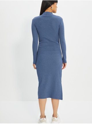 Modré svetrové šaty Trendyol