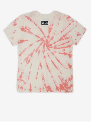 Růžovo-krémové holčičí vzorované tričko Diesel