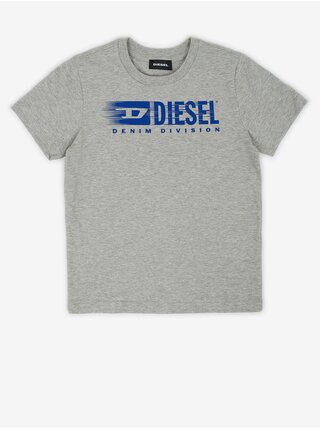Šedé klučičí žíhané tričko Diesel