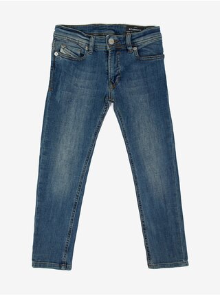 Tmavě modré klučičí slim fit džíny Diesel