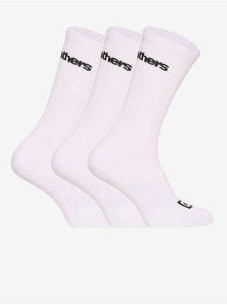 Sada tří unisex ponožek v bílé barvě Horsefeathers 
