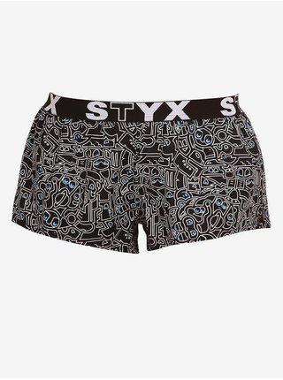 Dámské trenky Styx art sportovní guma doodle