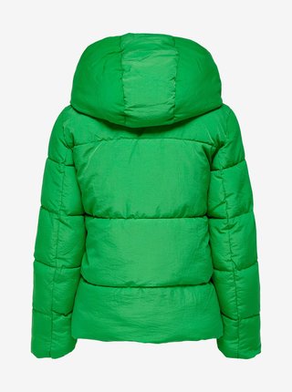 Zelená dámská prošívaná zimní bunda s kapucí ONLY Sydney