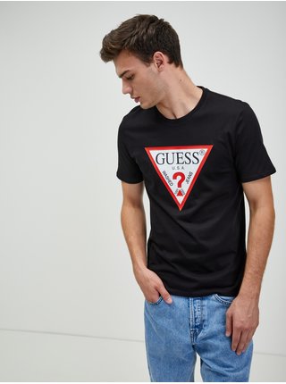 Černé pánské tričko Guess
