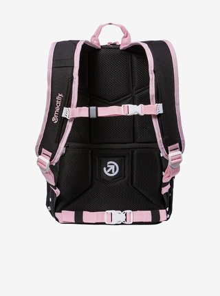 Ružovo-čierny dievčenský bodkovaný batoh Meatfly