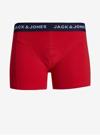 Boxerky pre mužov Jack & Jones - červená, čierna, tmavomodrá