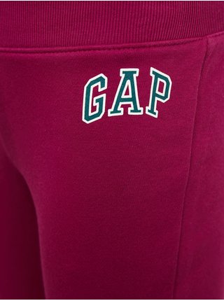 Vínové dievčenské tepláky s logom GAP