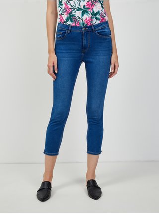 Modré zkrácené skinny fit džíny ORSAY