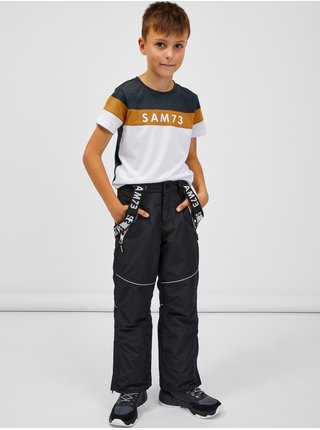 Černé dětské kalhoty s kšandami SAM 73 Casia