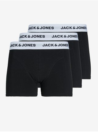 Sada tří pánských boxerek v černé barvě Jack & Jones Basic