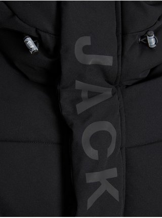 Černá zimní bunda s kapucí Jack & Jones Clean
