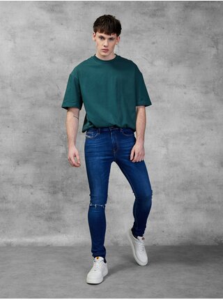 Tmavě modré pánské skinny fit džíny Diesel