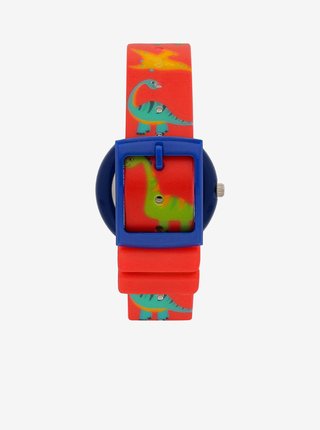 Modro-červené dětské hodinky s motivem dinosaurů Kikou 