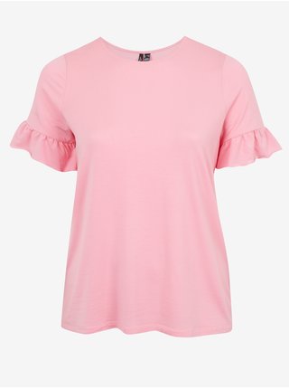 Růžové volné tričko VERO MODA CURVE Ana