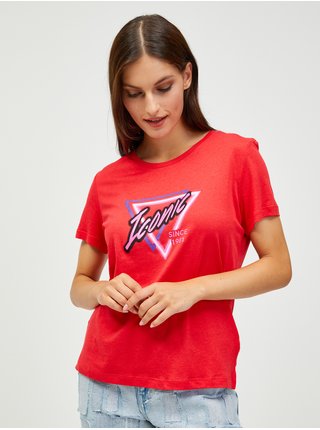Červené dámské tričko Guess