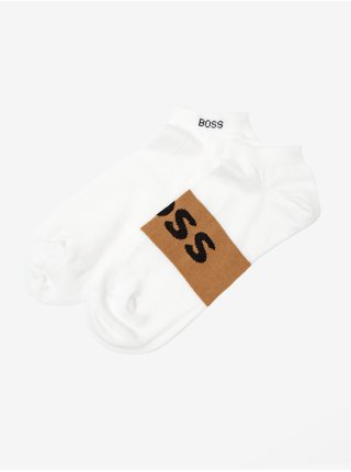 Sada dvou párů pánských ponožek v bílé barvě HUGO BOSS
