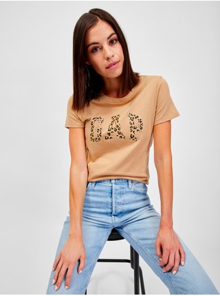 Béžové dámské tričko s logem GAP 