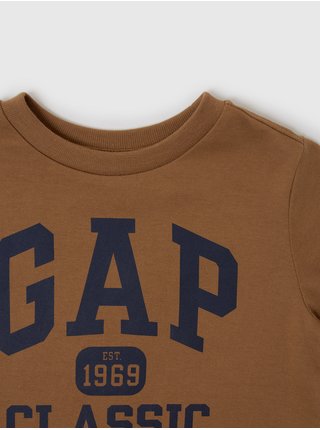 Hnědé dětské tričko GAP 