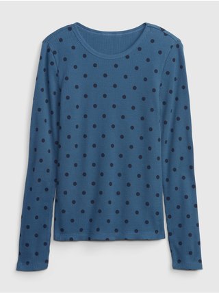 Modré dievčenské bodkované tričko GAP