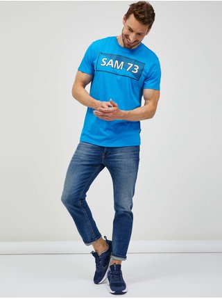 Modré pánské tričko SAM 73 Fenri