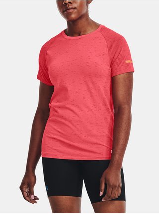 Růžové dámské tričko Under Armour UA Seamless Run SS 