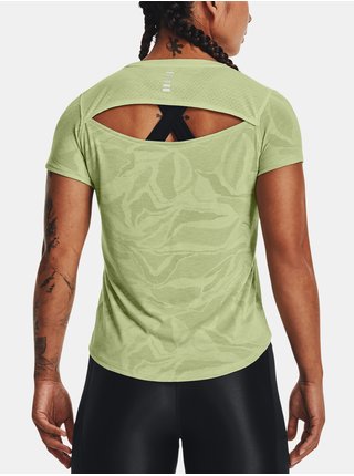 Světle zelené dámské tričko Under Armour UA Streaker Jacquard Tee  