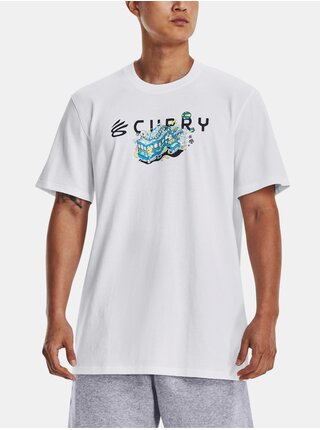 Bílé pánské tričko Under Armour UA CURRY TROLLY HVYWEIGHT SS  