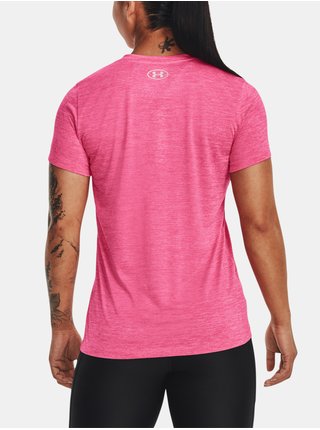 Růžové dámské tričko Under Armour Tech Twist LC Crest SSV