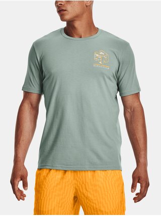 Svetlošedé pánske tričko Under Armour UA RUN GRADIENT GRID SS
