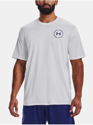 Modro-bílé pánské tričko Under Armour UA Training Vent Graphic SS