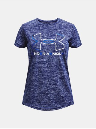 Tmavě modré holčičí tričko Under Armour Tech BL Twist SS 