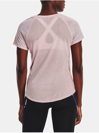 Světle růžové dámské tričko Under Armour UA Run Anywhere Streaker SS