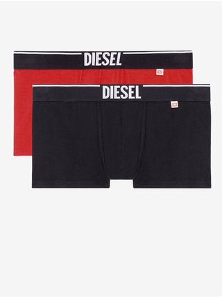 Sada dvou pánských boxerek v červené a černé barvě Diesel