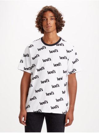 Bílé pánské vzorované tričko Levi's® Poster