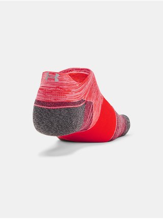 Sada dvou párů pánských ponožek v červené a bílé barvě Under Armour UA Run No Show Tab 2pk 