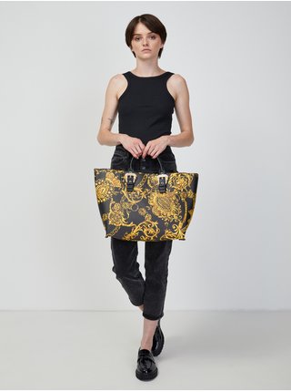 Čierny dámsky vzorovaný shopper Versace Jeans Couture