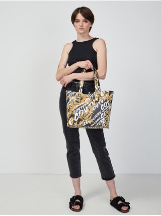 Černá vzorovaná kabelka Versace Jeans Couture