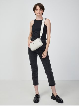 Krémová dámská malá crossbody kabelka Calvin Klein