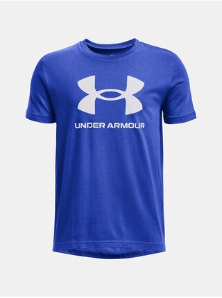 Modré klučičí tričko Under Armour UA SPORTSTYLE LOGO SS