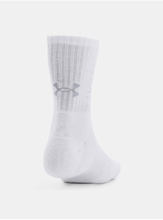 Sada tří párů pánských ponožek v bílé barvě Under Armour UA 3-Maker 3pk Mid-Crew 