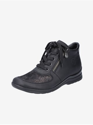 Černé dámské kotníkové zateplené boty Rieker