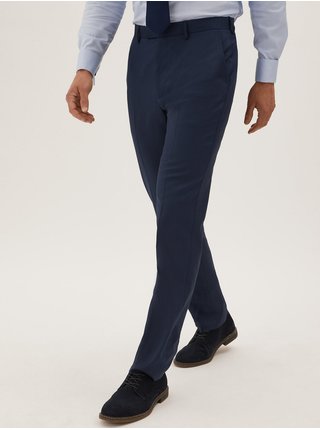 Tmavě modré pánské formální kalhoty Marks & Spencer 