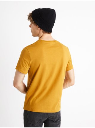 Žluté tričko s krátkým rukávem Celio Tebase 