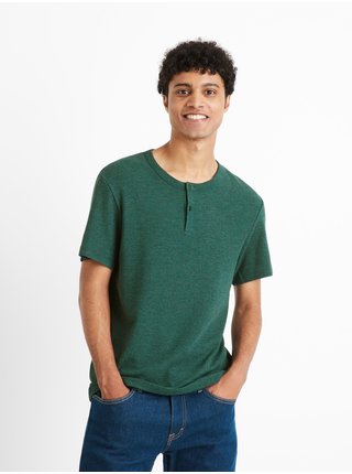 Zelené tričko s krátkým rukávem Celio Cegabble 