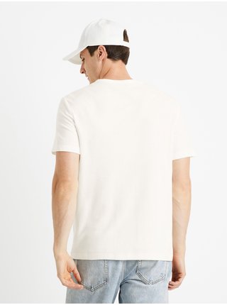 Béžové tričko s krátkým rukávem Celio Cegabble 