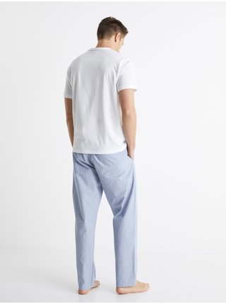 Modro-bílé bavlněné pyžamo Celio Biniou 